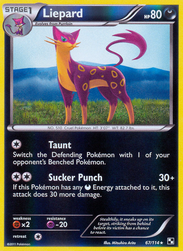 Black & White Liepard #67/114 reverse holo